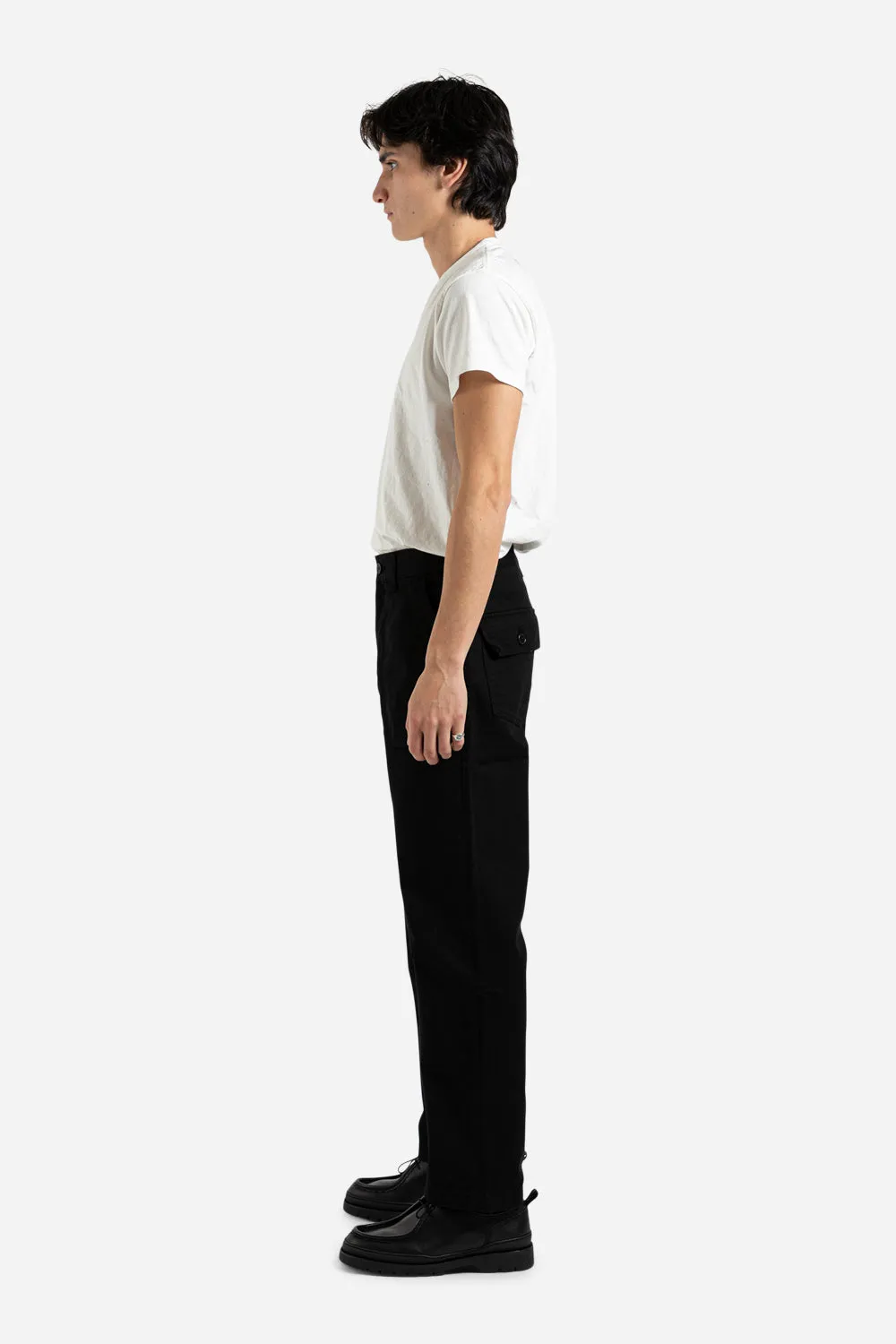 Cotton Fatigue Pants Regular Fit - Black