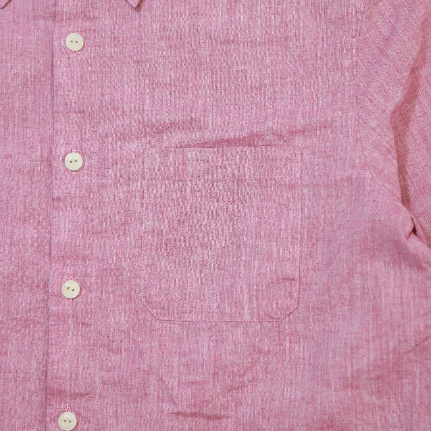 COTTON LINEN  CHAMBRAY SHIRTS／ PINK