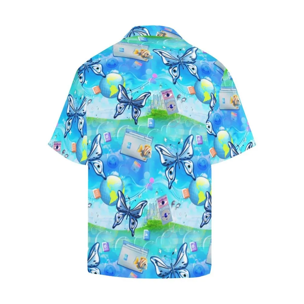 Frutiger Aero Y2k Butterfly Hawaiian Shirt