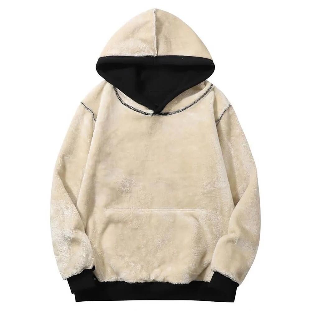 Grow In Grace Cross Crew Collar Fleece Sherpa Hoodie