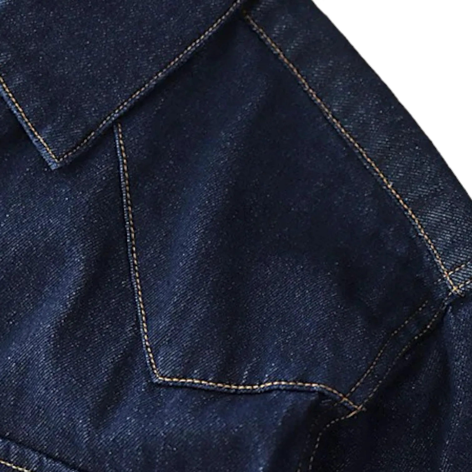 Slim fit western denim shirt with stitching